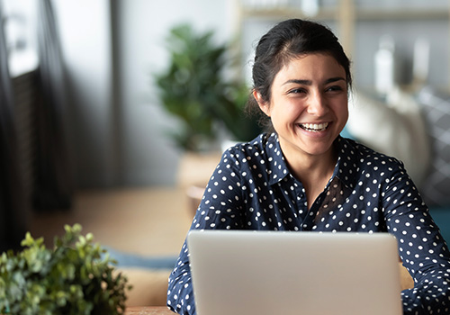 Banking customer using an online and digital portal.